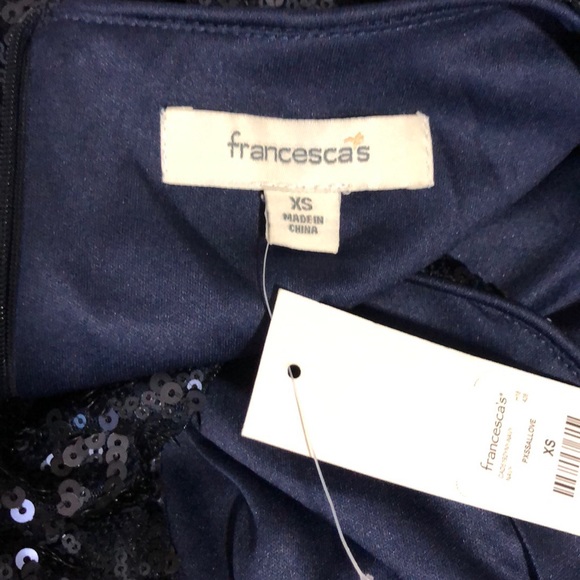 🔥🆕SALE🎉Navy Blue Sequin Mini Dress - Picture 2 of 7